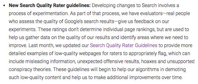 New Search Quality Rater Guidelines