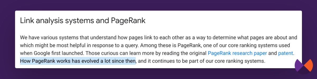 PageRank has changed.