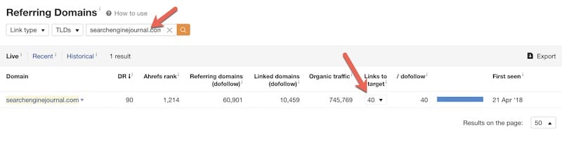 referring domains ahrefs