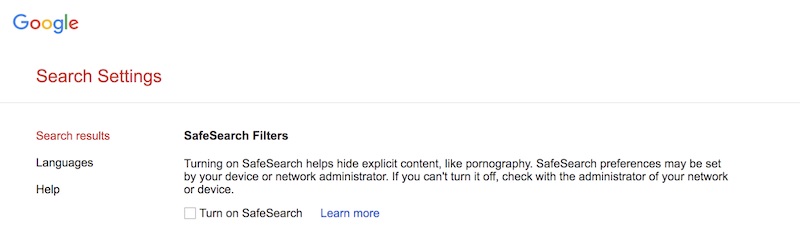 safesearch settings