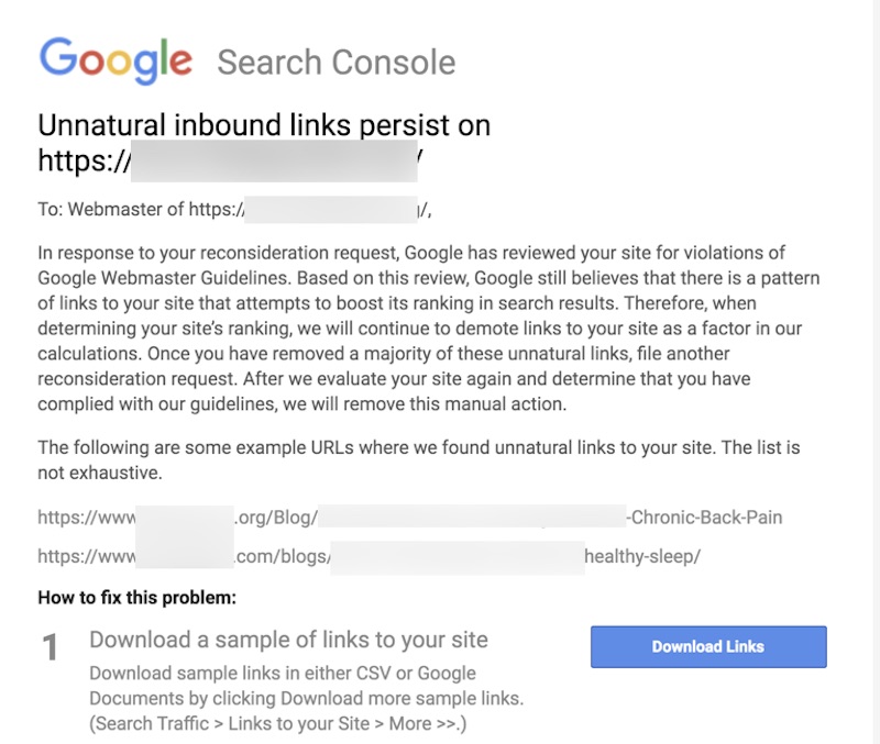 unnatural inbound links