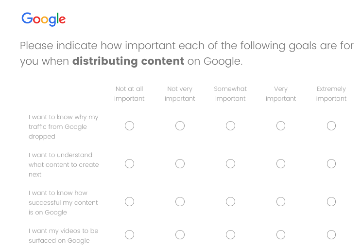 survey in GSC