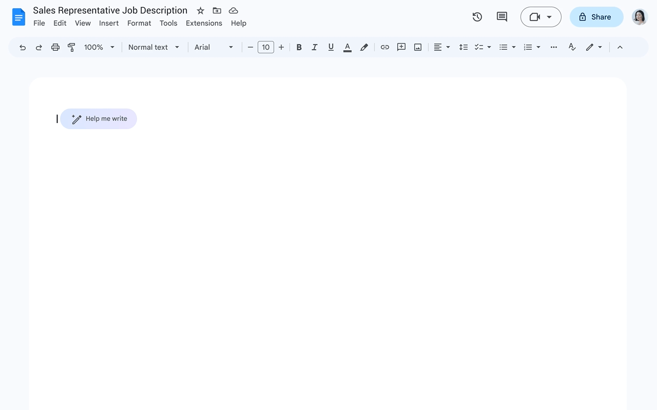 AI Chat in G Docs and Gmail