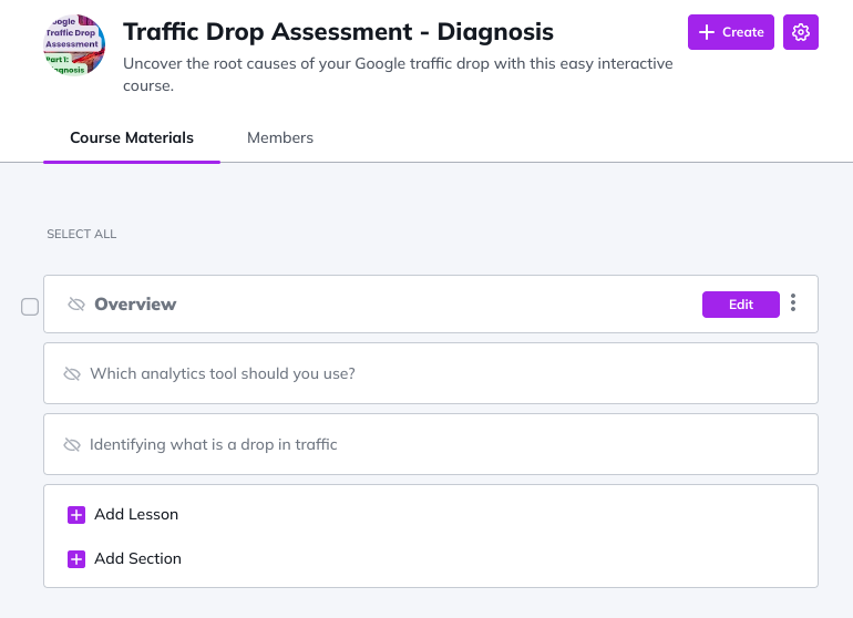 Traffic Drop course coming