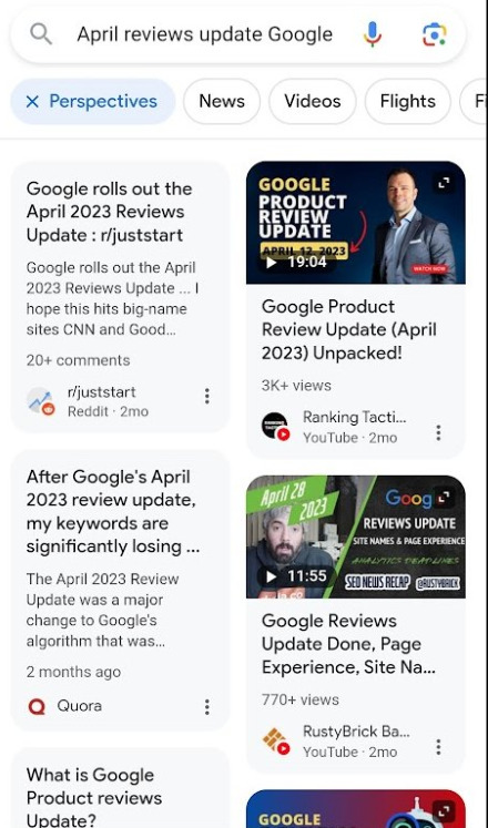 Google Perspectives filter