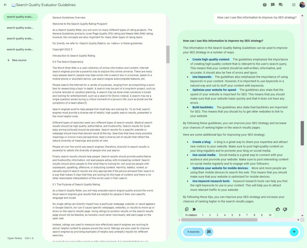 NotebookLM - using it with the QRG. Shared by Andy Simpson