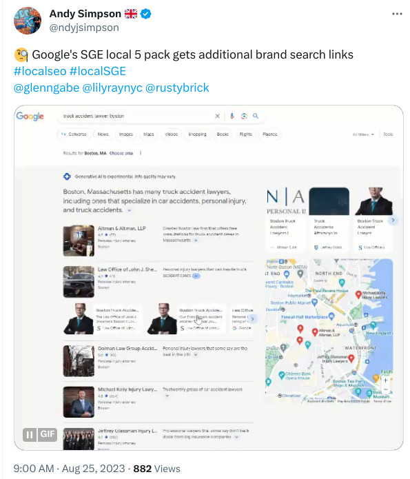 brand search links in SGE