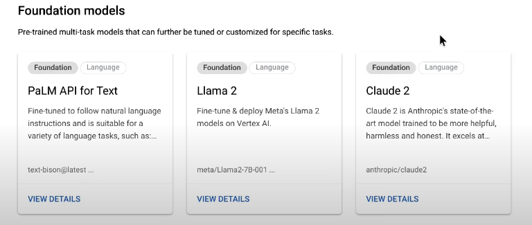 Google added new ****** including Llama 2 and Claude 2