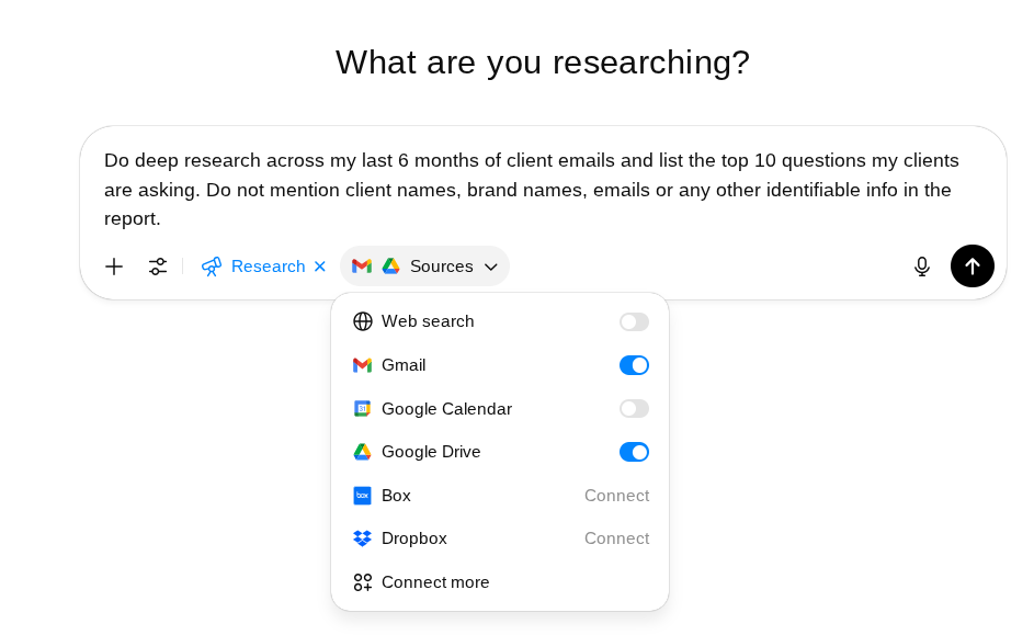 Chatgpt is now connecting to Google Mail, Google Drive, Hubspot and more