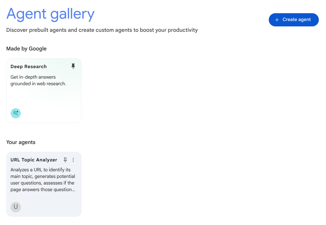 Creating Agents in Gemini for Business