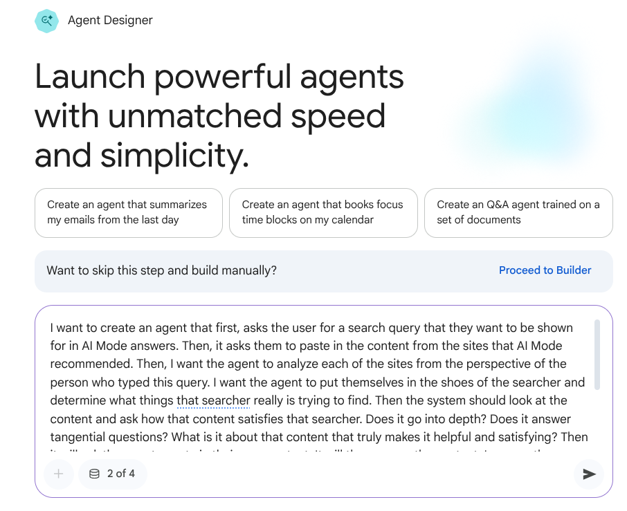 Create agents in Gemini for business