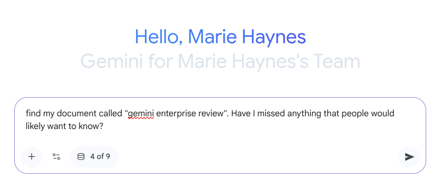 helpful prompt in Gemini for business