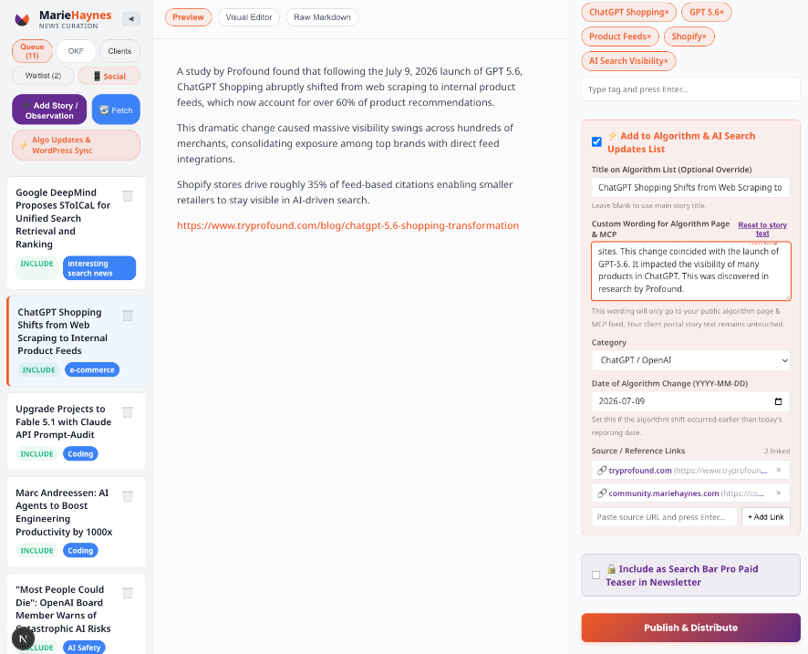 Marie's OKF News Dashboard